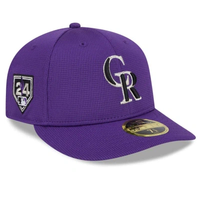 New Era Purple Colorado Rockies 2024 Spring Training Low Profile 59fifty Fitted Hat