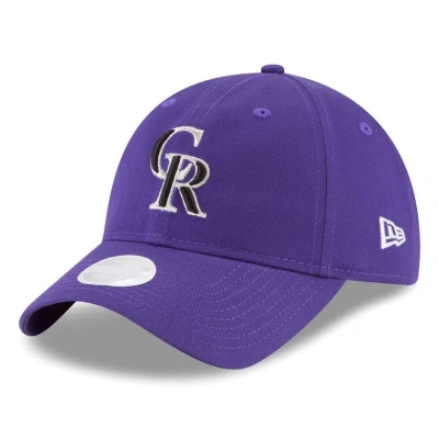 New Era Purple Colorado Rockies Team Logo Core Classic 9twenty Adjustable Hat