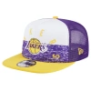 NEW ERA NEW ERA PURPLE LOS ANGELES LAKERS ARCH A-FRAME TRUCKER 9FIFTY SNAPBACK HAT