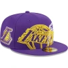 NEW ERA NEW ERA  PURPLE LOS ANGELES LAKERS GAME DAY HOLLOW LOGO MASHUP 59FIFTY FITTED HAT