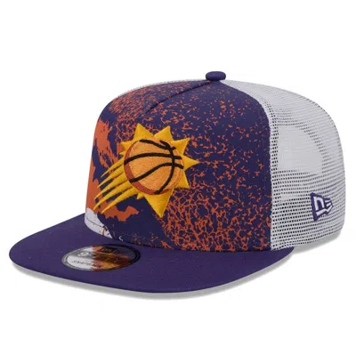 New Era Purple Phoenix Suns Court Sport Speckle 9fifty Snapback Hat In Blue