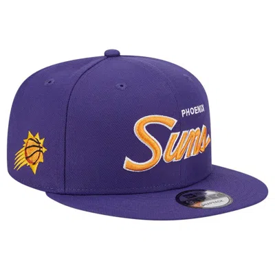New Era Purple Phoenix Suns Evergreen Script Side Patch 9fifty Snapback Hat