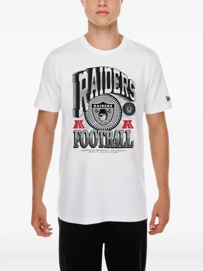 New Era Raiders Graphic-print T-shirt In White