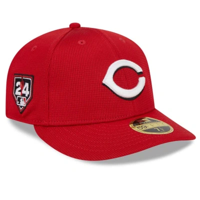 New Era Red Cincinnati Reds 2024 Spring Training Low Profile 59fifty Fitted Hat