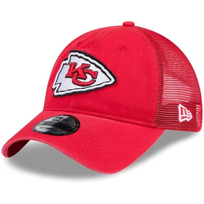 New Era Red Kansas City Chiefs Game Day 9twenty Adjustable Trucker Hat