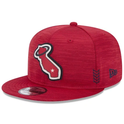 New Era Red Los Angeles Angels 2024 Clubhouse 9fifty Snapback Hat