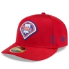 NEW ERA NEW ERA  RED PHILADELPHIA PHILLIES 2024 CLUBHOUSE LOW PROFILE 59FIFTY FITTED HAT