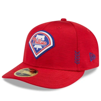 New Era Red Philadelphia Phillies 2024 Clubhouse Low Profile 59fifty Fitted Hat