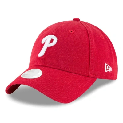 New Era Red Philadelphia Phillies Team Logo Core Classic 9twenty Adjustable Hat