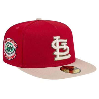 New Era Red St. Louis Cardinals Canvas A-frame 59fifty Fitted Hat