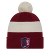 NEW ERA NEW ERA RED ST. LOUIS CITY SC 2024 KICK OFF COLLECTION CUFFED KNIT HAT WITH POM
