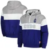 NEW ERA NEW ERA ROYAL CHICAGO CUBS RIPSTOP RAGLAN QUARTER-ZIP HOODIE WINDBREAKER JACKET