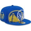 NEW ERA NEW ERA  ROYAL GOLDEN STATE WARRIORS GAME DAY HOLLOW LOGO MASHUP 59FIFTY FITTED HAT