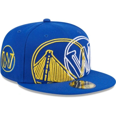 New Era Royal Golden State Warriors Game Day Hollow Logo Mashup 59fifty Fitted Hat
