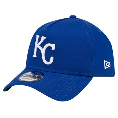 New Era Royal Kansas City Royals Team Color A-frame 9forty Adjustable Hat In Blue