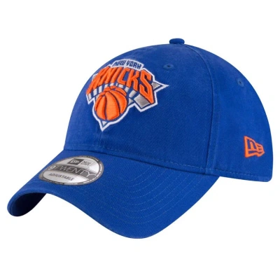 New Era Royal New York Knicks Team 2.0 9twenty Adjustable Hat In Blue