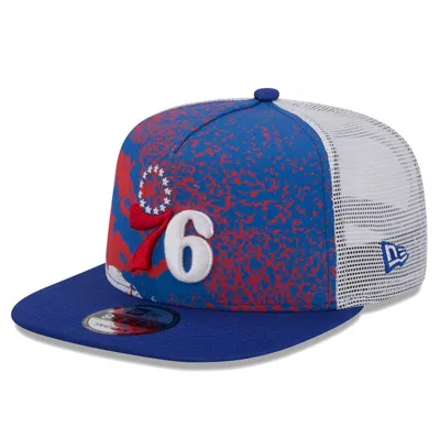 New Era Royal Philadelphia 76ers Court Sport Speckle 9fifty Snapback Hat