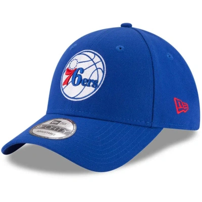 New Era Royal Philadelphia 76ers Official Team Color 9forty Adjustable Hat In Blue