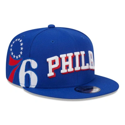 New Era Royal Philadelphia 76ers Side Logo 9fifty Snapback Hat