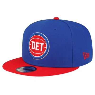 New Era Men's  Royal, Red Detroit Pistons Official Team Color 2tone 9fifty Snapback Hat In Royal/red