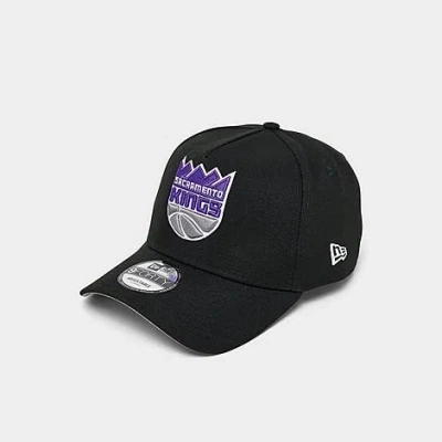 New Era Sacramento Kings Nba 9forty A-frame Snapback Hat In Black