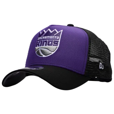 New Era Sacramento Kings  Kings 9forty A-frame Trucker In Purple/black