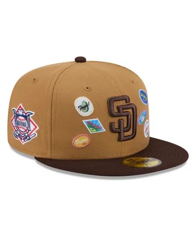 New Era San Diego Padres 59fifty Fitted Baseball Cap In Tan