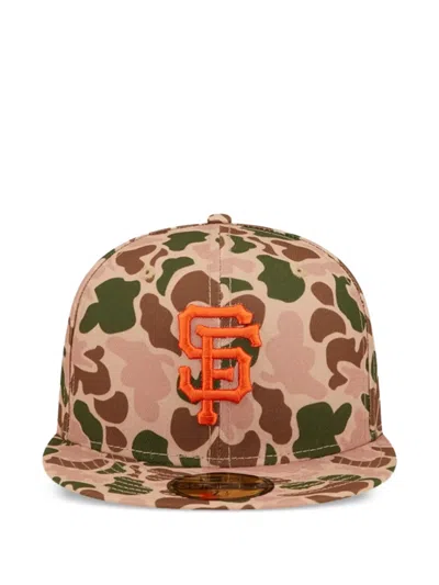 New Era San Francisco Giants Duck Camo 59fifty Cap In Brown