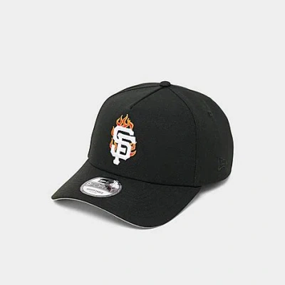 New Era San Francisco Giants Mlb 9forty Flame Logo Snapback Hat In Black
