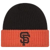 New Era San Francisco Giants  Giants Waffled Knit Hat In Black/orange