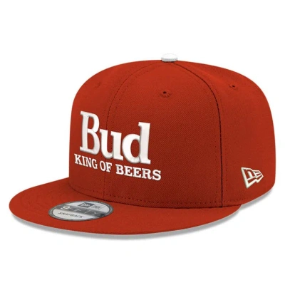 New Era Scarlet Hendrick Motorsports Budweiser 9fifty Adjustable Snapback Hat