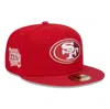 NEW ERA NEW ERA SCARLET SAN FRANCISCO 49ERS ACTIVE BALLISTIC 59FIFTY FITTED HAT