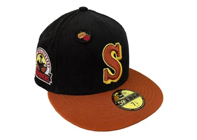 Pre-owned New Era Seattle Mariners Corduroy 30th Anniversary Patch Capsule Exclusive Fitted Hat 59fifty Fitted Hat In 