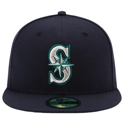 New Era Seattle Mariners  Mariners 59fifty Authentic Cap In Navy/green