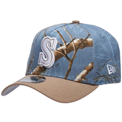 New Era Seattle Mariners  Mariners 940 A-frame Realtree Cap In Blue