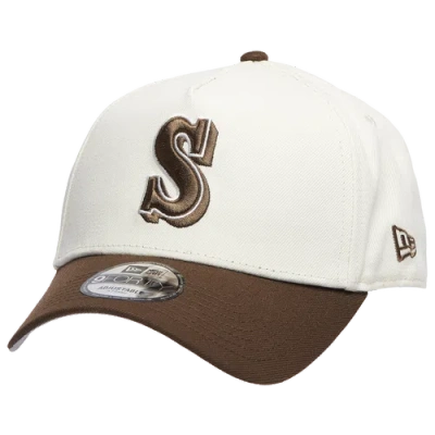 New Era Seattle Mariners  Mariners 9forty A-frame Cap In White/walnut