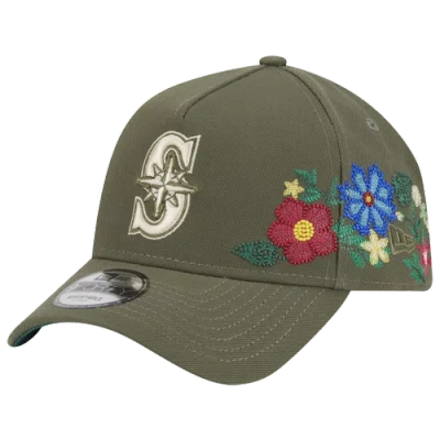 New Era Seattle Mariners  Mariners 9forty A-frame Floral Cap In Green