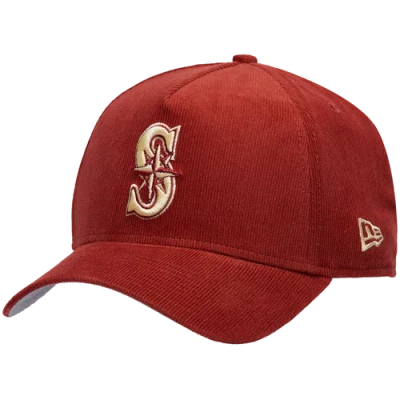 New Era Seattle Mariners  Mariners 9forty A-frame Tonal Cord Cap In Red