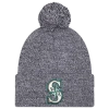 New Era Seattle Mariners  Mariners Marl Pom Knit In Gray