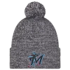New Era Seattle Mariners  Marlins Marl Pom Knit In Black