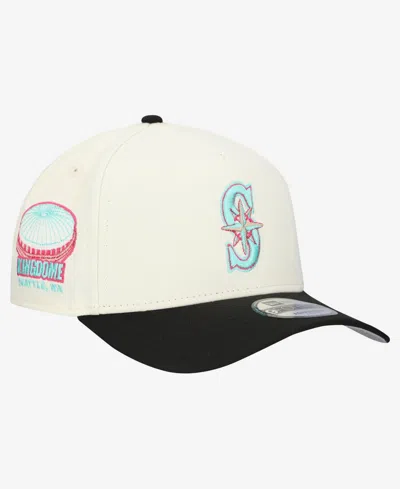 New Era Seattle Mariners Stadium Chrome Adjustable Baseball Cap In White