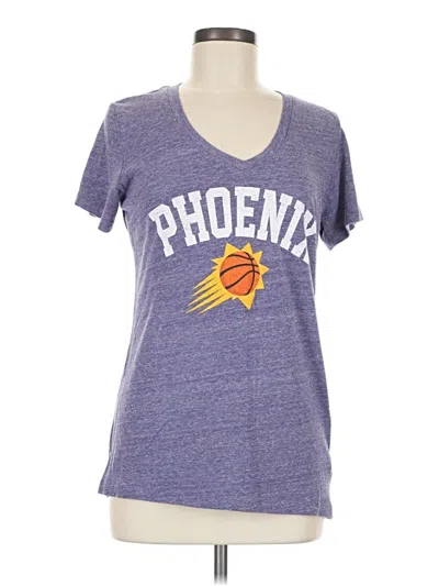 Pre-owned New Era Short Sleeve Top Purple Scoop Neck Tops