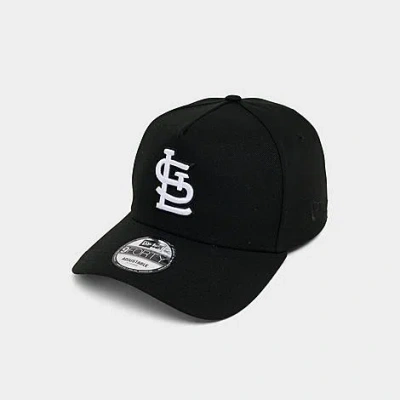 New Era St. Louis Cardinals Mlb 9forty A-frame Monochrome Snapback Hat In Black
