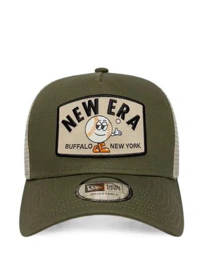 New Era Summer Patch 9forty A-frame Logo-patch Mesh-panel Trucker Hat In Pink