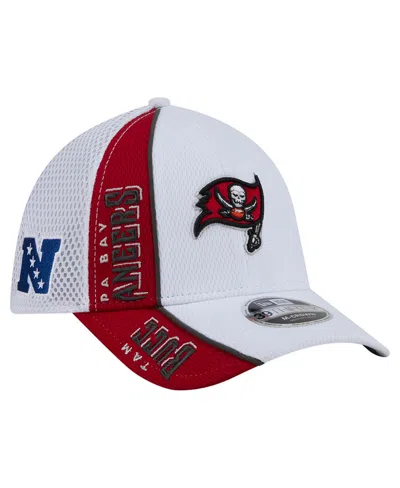 New Era Tampa Bay Buccaneers 39thirty Dash Flex Baseball Cap In White,red