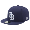 New Era Tampa Bay Rays Authentic Collection 59fifty Cap In Navy/white