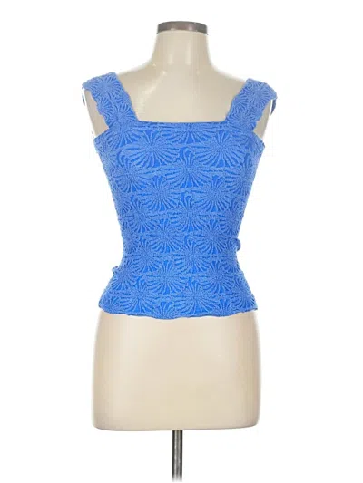 Pre-owned New Era Tank Top Blue Strapless Neckline Tops