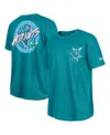 New Era Teal Charlotte Hornets Glow-in-the-dark T-shirt In Blue