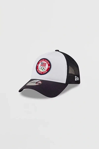 New Era Team Usa Colorblock Mesh Panel Trucker Hat In White, Men's At Urban Outfitters
