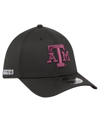 New Era Texas A&m Aggies 39thirty M-crown Stretch-fit Baseball Cap In Black